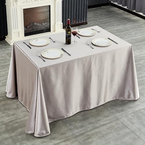 Rechteckige,Dekorative Tischdecke Aus Weißem Und Schwarzem Polyester,Knitterfrei,Waschbar Und Wiederverwendbar,For Konferenzräume,Hotels,Büros,Hochzeiten,Bankette(Gray,70.9x118.1in) von XUZAOJUN