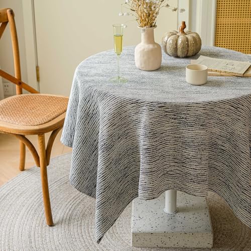 Rechteckige,Schlichte,Dicke Tischdecke Mit Premium-Feeling,Kunstbaumwoll-Leinenstoff,Esstisch-Schutzpolster,Wiederverwendbar,Waschbar,For Esszimmer,Garten,Party(Black,55.1x78.7in) von XUZAOJUN