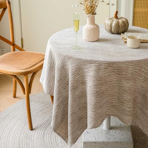 Rechteckige,Schlichte,Dicke Tischdecke Mit Premium-Feeling,Kunstbaumwoll-Leinenstoff,Esstisch-Schutzpolster,Wiederverwendbar,Waschbar,For Esszimmer,Garten,Party(Curry,39.4x63in) von XUZAOJUN