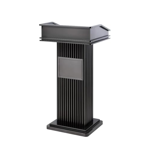 Rednerpultständer Aus Metall Mit Breiter Lesefläche, Ablagefläche Und Kantenschutz For Klassenzimmer, Konferenzen, Gotteshäuser Und Präsentationen(Black) von XUZAOJUN
