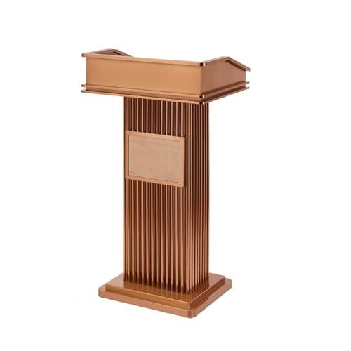 Rednerpultständer Aus Metall Mit Breiter Lesefläche, Ablagefläche Und Kantenschutz For Klassenzimmer, Konferenzen, Gotteshäuser Und Präsentationen(Gold) von XUZAOJUN