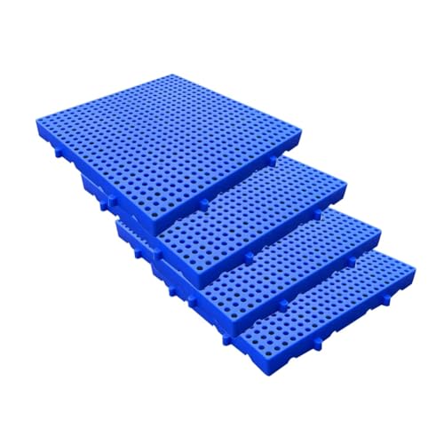 Spleißbare Kunststoffpaletten,Lagermatten For Waren,Bodenbeläge For Den Außenbereich,Atmungsaktives Gitter,Feuchtigkeitsbeständig,Verschleißfest,Für Lager,Garage,Keller(Round hole,19.6x19.6x1.9in) von XUZAOJUN