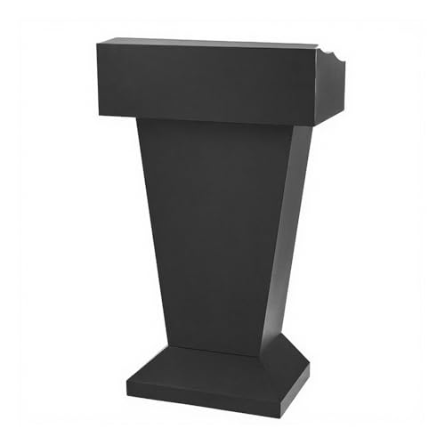Stehpult-Podium, Geräumige Lesefläche Und Ablagefläche, Edelstahlmaterial, Wasserdicht Und Verschleißfest, Geeignet For Kirchen, Büros Und Schulen(Black) von XUZAOJUN