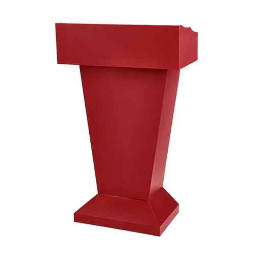 Stehpult-Podium, Geräumige Lesefläche Und Ablagefläche, Edelstahlmaterial, Wasserdicht Und Verschleißfest, Geeignet For Kirchen, Büros Und Schulen(Red) von XUZAOJUN