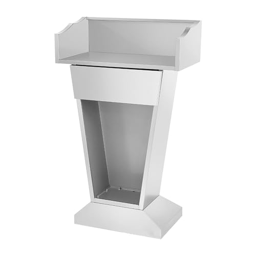 Stehpult-Podium, Geräumige Lesefläche Und Ablagefläche, Edelstahlmaterial, Wasserdicht Und Verschleißfest, Geeignet For Kirchen, Büros Und Schulen(Stainless steel) von XUZAOJUN