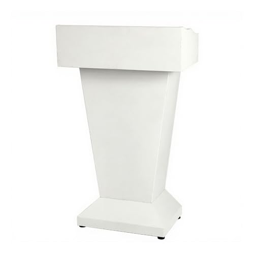 Stehpult-Podium, Geräumige Lesefläche Und Ablagefläche, Edelstahlmaterial, Wasserdicht Und Verschleißfest, Geeignet For Kirchen, Büros Und Schulen(White) von XUZAOJUN