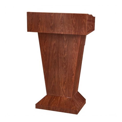 Stehpult-Podium, Geräumige Lesefläche Und Ablagefläche, Edelstahlmaterial, Wasserdicht Und Verschleißfest, Geeignet For Kirchen, Büros Und Schulen(Wood grain) von XUZAOJUN