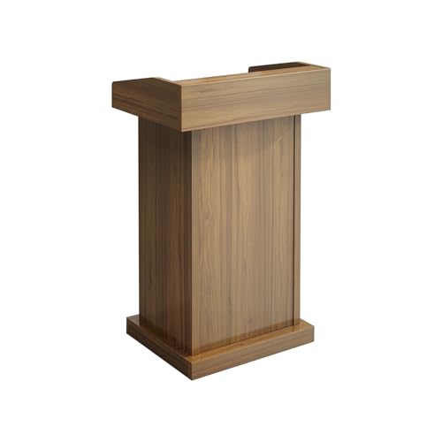 Stehpult-Podium, Podiumsständer For Podiumspräsentationen Mit Robustem Holzsockel Und Stauraum For Vorträge, Hochzeitsreden, Kirchen, Klassenzimmer(Dark) von XUZAOJUN