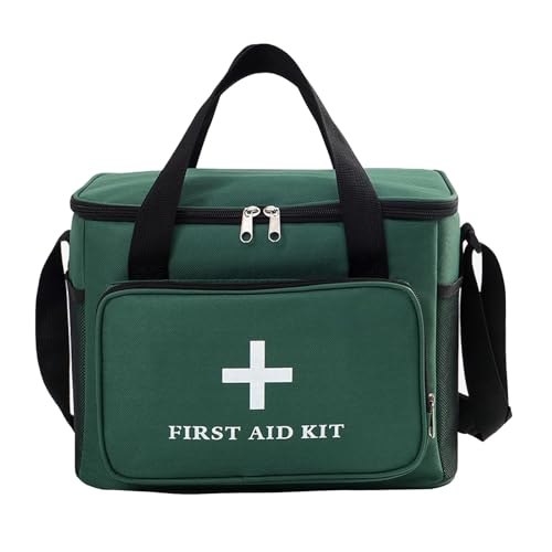 Tragbare Medizinische Erste-Hilfe-Aufbewahrungstasche Mit Verstellbarem Gurt For Den Notfall-Organizer For Zuhause, Im Freien, Im Auto, Beim Wandern(Green,11.8x7.9x9.1in) von XUZAOJUN