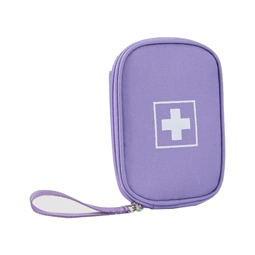 Tragbares Medikamenten-Organizer-Set For Zuhause Und Unterwegs, Medizinisches Erste-Hilfe-Set, Leere Pillendose Mit Großer Kapazität For Den Notfall(Purple,3.9x1x5.9in) von XUZAOJUN
