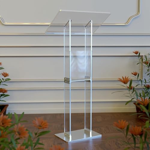 Tragbares Stehpodest Aus Acryl Mit Breiter Lesefläche Und Ablagefläche,Kleiner Empfangstresen,Geeignet For Kirchen,Hochzeiten,Konferenzen,Büros Und Schulen Tragbares Stehpodest Aus Acryl Mit Breiter Lesefläche Und Ablagefläche,Kleiner Empfangstresen,Geeignet For Kirchen,Hochzeiten,Konferenzen,Büros Und Schulen von XUZAOJUN