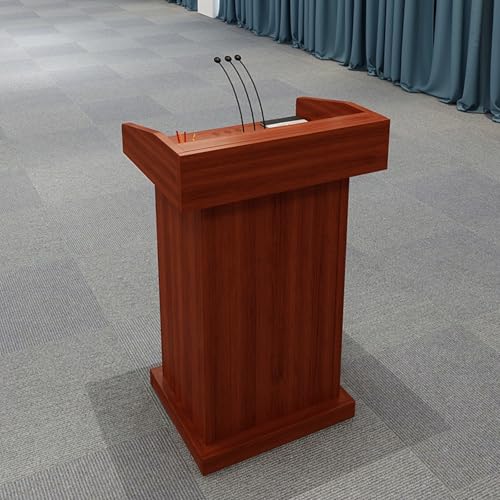 Vertikaler Podiumständer Aus Holz For Lehrer, Kleiner Empfangstresen,Kirchenpodium Und Kanzelpodestständer Mit Robuster Basis For Klassenzimmer,Kirche,Hochzeit,Vorlesung(Red) von XUZAOJUN