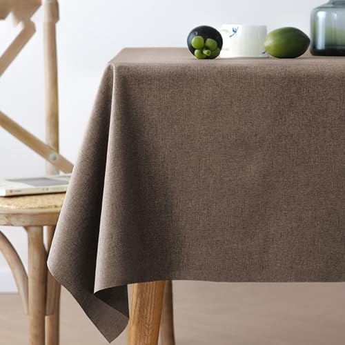Wasserfeste Und Ölfeste,Einfarbige,Rechteckige Tischdecke,Staubschutztuch,Tischdecke For Den Couchtisch Im Haushalt,Geeignet For Picknick,Esstisch,Party,Garten(Dark Curry,35.4x35.4in) von XUZAOJUN
