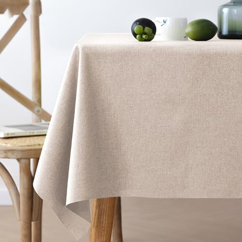 Wasserfeste Und Ölfeste,Einfarbige,Rechteckige Tischdecke,Staubschutztuch,Tischdecke For Den Couchtisch Im Haushalt,Geeignet For Picknick,Esstisch,Party,Garten(Light Curry,55.1x70.9in) von XUZAOJUN