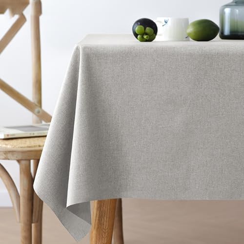 Wasserfeste Und Ölfeste,Einfarbige,Rechteckige Tischdecke,Staubschutztuch,Tischdecke For Den Couchtisch Im Haushalt,Geeignet For Picknick,Esstisch,Party,Garten(Light gray,43.3x55.1in) von XUZAOJUN