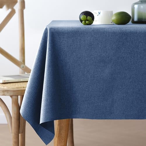 Wasserfeste Und Ölfeste,Einfarbige,Rechteckige Tischdecke,Staubschutztuch,Tischdecke For Den Couchtisch Im Haushalt,Geeignet For Picknick,Esstisch,Party,Garten(Navy blue,55.1x86.6in) von XUZAOJUN