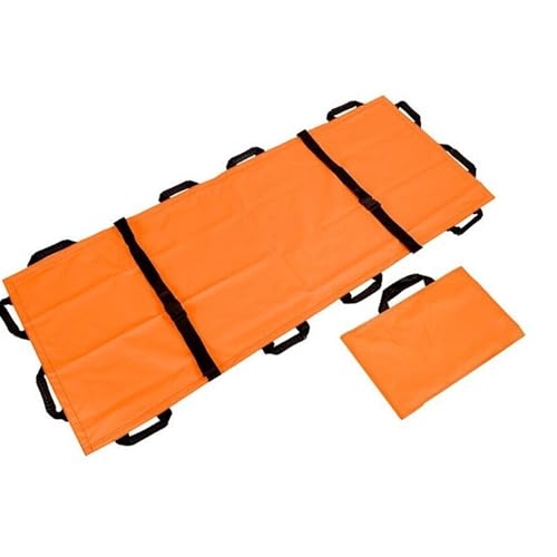 Weiche Medizinische Notfalltrage Mit 12 Griffen For Zu Hause,Tragbare,Zusammenklappbare Notfalltrage Mit Tragetasche,Geeignet For Kliniken,Krankenhäuser Und Familien(Orange) von XUZAOJUN