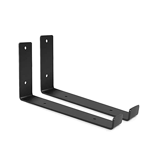 1 Pack of 2 Retro Decorative Shelf Brackets,L Corner Braces Supports With Lip, Diy Open Shelf Bracket,25cm/9.8in von XUZWMAGZJ