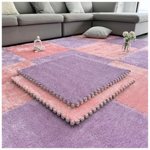 10er-Pack ineinander greifende Plüschschaum-Fußmatten – weiche und flauschige 24 x 24 Zoll große Puzzle-Teppichfliesen mit rutschfester Unterseite for einfache Lagerung – perfekt 10er-Pack ineinander greifende Plüschschaum-Fußmatten – weiche und flauschige 24 x 24 Zoll große Puzzle-Teppichfliesen mit rutschfester Unterseite for einfache Lagerung – perfekt von XUZWMAGZJ