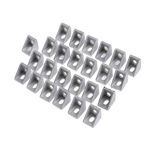 25Pcs Corner Bracket Right Angle L Brackets Connector 2 Hole Aluminum Brackets for T Slot Aluminum Extrusion Profile von XUZWMAGZJ