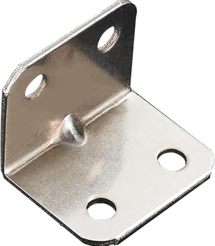 Angle Brackets,90 Degrees Right Angle Bracket Stainless Steel Corner Code Shelf Brackets Bracket Corner Piece Hardware Bracket Corner Code for Home(1.2mm thick [with screws]) von XUZWMAGZJ