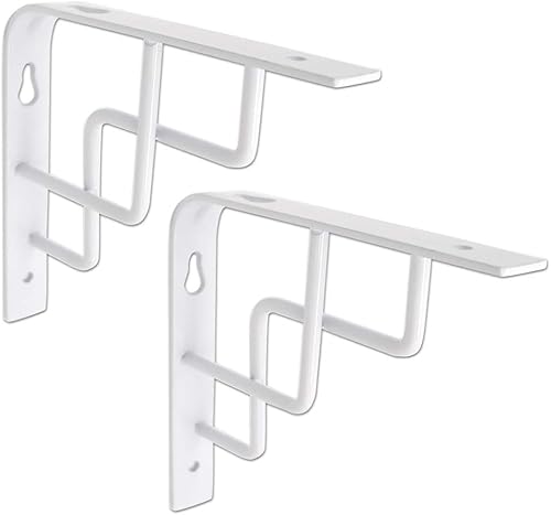 Eckhalterung, unterstützt Regalwände, 2 Stück, weiß, robuste Wandtrennwand, 90-Grad-Winkel, dreieckiges Stativ, maximale Belastung 100 kg(150 * 150mm) von XUZWMAGZJ