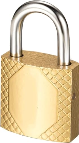 Hochleistungs-Vorhängeschloss, Messing-Vorhängeschloss mit 2 Schlüsseln, for sicheren Verschließen von Aufbewahrungsschränken, Kofferschubladen, Schlosskörperbreite 25 mm von XUZWMAGZJ
