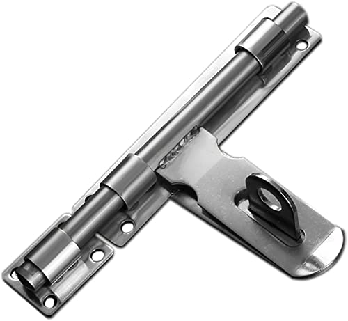 Hochleistungs-Vorhängeschloss, Verdickter Schieberiegel aus Edelstahl, robuster Türschieberiegel mit Vorhängeschlossloch, Türriegel(8 inch 11 core) von XUZWMAGZJ