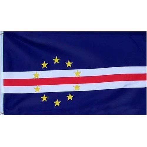 Flagge, 90 x 150 cm, ohne Fahnenmast, Flagge von Kapverde, 90 x 152 cm, República de Cabo Verde, Polyester mit Messingösen, Flagge von XVBCDFG