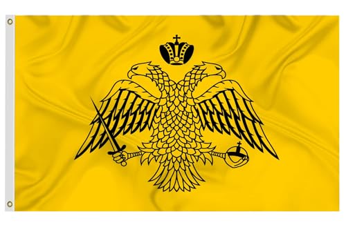 Flagge, 90 x 150 cm (ohne Fahnenmast), große FT-Flagge, zugeschrieben dem Byzantinischen Reich, Banner, römisches Byzanz, Latein von XVBCDFG