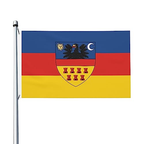 Flagge von Siebenbürgen (Lokale) Flagge, 90 x 150 cm, doppelseitige Flaggen, langlebig, für den Außenbereich, Hof, Dekorationen, Flaggen, Zuhause, Party, Willkommensflagge von XVBCDFG