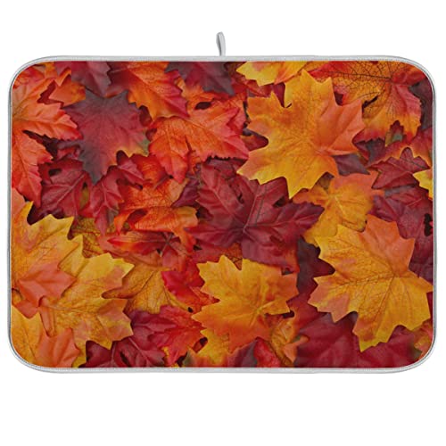 Geschirr Trocknen Matten Kitchen Sink Dish Drying Mat Autumn Leaves Ultra Absorbent Drying Mat, Dish Drying Rack Pads Kitchen Counter Mat 16 x 18 Inch Geschirr Trocknen Matten Kitchen Sink Dish Drying Mat Autumn Leaves Ultra Absorbent Drying Mat, Dish Drying Rack Pads Kitchen Counter Mat 16 x 18 Inch von XVBCDFG
