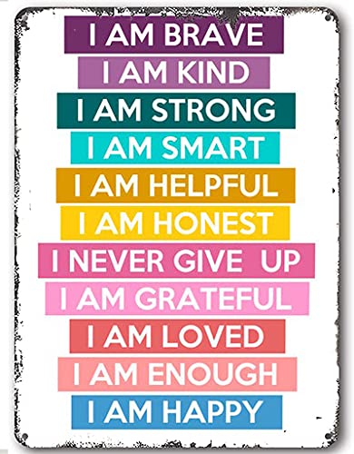 Kinder Positive Affirmation Achtsamkeit Kinder Wandkunst Affirmation Deck Selbstvertrauen Kinder Poster Dekor Schule Wanddruck Metall Blechschild 20,3 x 30,5 cm Wanddekoration Kinder Positive Affirmation Achtsamkeit Kinder Wandkunst Affirmation Deck Selbstvertrauen Kinder Poster Dekor Schule Wanddruck Metall Blechschild 20,3 x 30,5 cm Wanddekoration von XVBCDFG