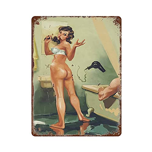 Naughty Girl in The Bathroom Pin Up! Blechschild, Poster, Retro-Wanddekoration, Haustierposter, Garage, Bar, Café, Bauernhaus, Landgarten, Dekoration, 39,9 x 29,9 cm Naughty Girl in The Bathroom Pin Up! Blechschild, Poster, Retro-Wanddekoration, Haustierposter, Garage, Bar, Café, Bauernhaus, Landgarten, Dekoration, 39,9 x 29,9 cm von XVBCDFG
