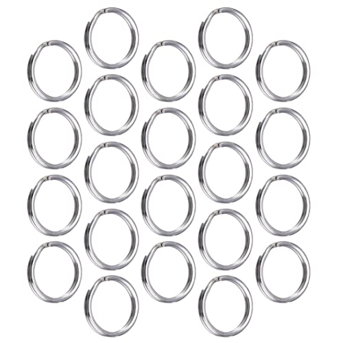 100 Pack kleiner Schlüsselring Silber verteilt runde Metall geteilte Ringe für Home Keys Organisation und Handwerk machen 6 mm kleiner Schlüsselring von XVHOAB