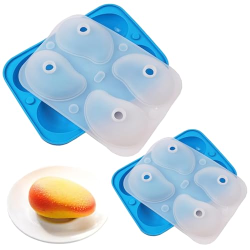 2pcs Obstformen, leicht zu reinigen und zu entfernen Silikon 3D-Mangoform mit Trichter und 4-Kavitation, hitzebeständig flexibel für Kuchen, Jelly Candy, Schokolade, Seife, Handwerk 2pcs Obstformen, leicht zu reinigen und zu entfernen Silikon 3D-Mangoform mit Trichter und 4-Kavitation, hitzebeständig flexibel für Kuchen, Jelly Candy, Schokolade, Seife, Handwerk von XVHOAB