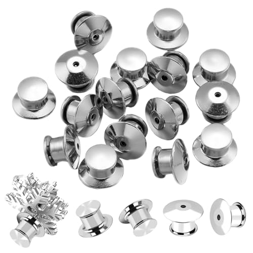 60pcs Locking Pin-Rücken, Legierung Silber Pin-Rücken Verriegelung Ersatz Mehrzweck für Revers, Brosche und mehr, keine Werkzeuge erforderlich 60pcs Locking Pin-Rücken, Legierung Silber Pin-Rücken Verriegelung Ersatz Mehrzweck für Revers, Brosche und mehr, keine Werkzeuge erforderlich von XVHOAB
