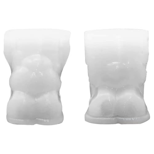 Bärenform 2pcs süße Teddybär -Silikonform Nichtstäbchen weiche Silikonformen für Schokolade, Eiswürfel, Kerze, Pudding, Seife, L. von XVHOAB