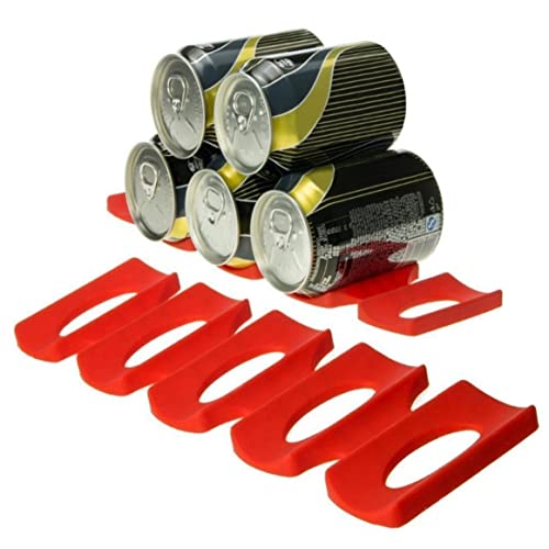 Silikonbier Cola Weinflaschenmatten, Wasserflaschen und Food Dosen Rackhalter Stapel, perfekter Küchenschrank und Kühlschrankstapel Aufbewahrung, Flaschendosen Kühlschrank Organizer, 1 Stcs, rot 1 Silikonbier Cola Weinflaschenmatten, Wasserflaschen und Food Dosen Rackhalter Stapel, perfekter Küchenschrank und Kühlschrankstapel Aufbewahrung, Flaschendosen Kühlschrank Organizer, 1 Stcs, rot 1 von XVHOAB