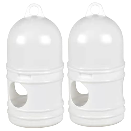 Vogelwasserspender 2pcs 1l Plastikpaarung Wasserer Hängende Vogelwasserfuttermittel für Käfig PET Part BURTGIE Walt HAHNEN EINFACH von XVHOAB