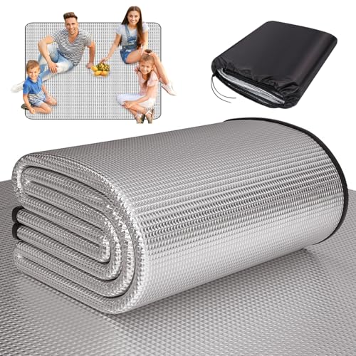 XVHOAB Camping -Matte 59x78 '' Camping Sleeping Matte Isolierende Aluminiumfolie Zelt -Wasserdichtungspicknick 0.16 '' Dicke Schaumpicknickdecke zur Reflektierung von Wärme. XVHOAB Camping -Matte 59x78 '' Camping Sleeping Matte Isolierende Aluminiumfolie Zelt -Wasserdichtungspicknick 0.16 '' Dicke Schaumpicknickdecke zur Reflektierung von Wärme. von XVHOAB