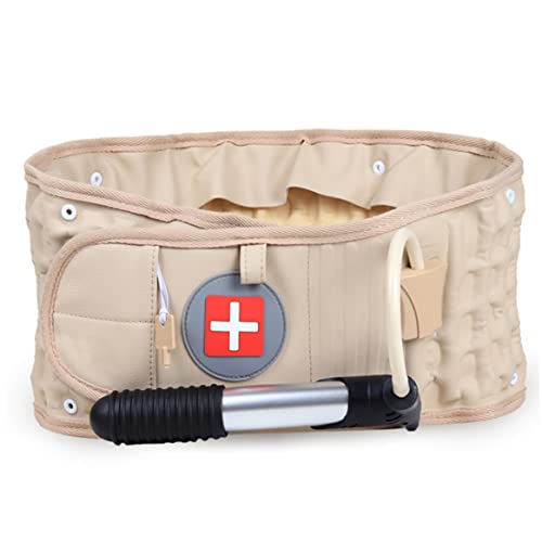 Zurück Dekompressionsgürtel Fit Taille 26.38-43.31inch Lumbalunterstützung aufblasbare Lendenwirtschaftsgürtel Khaki Spinal Rücken für Männer Frauen .. von XVHOAB