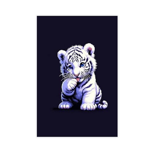 XVHOGAS Abstraktes Kunstgemälde eines Katzenjungen (2) Leinwandposter Schlafzimmer Dekor Landschaft Büro Zimmer Dekor Geschenk 50 x 75 cm von XVHOGAS