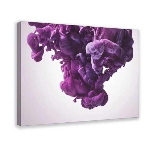 XVHOGAS Abstraktes lila Rauchkunst-Poster, Leinwand-Poster, Schlafzimmer, Dekoration, Landschaft, Büro, Raumdekoration, Geschenk, 40 x 60 cm von XVHOGAS