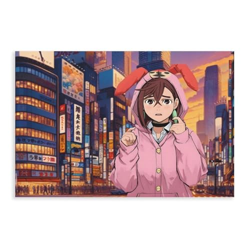 XVHOGAS Ayase Momo's niedlicher Kaninchen-Kapuzenpullover, Anime-Kunst-Leinwand-Poster, Schlafzimmerdekoration, Landschaft, Büro, Raumdekoration, Geschenk, 50 x 75 cm XVHOGAS Ayase Momo's niedlicher Kaninchen-Kapuzenpullover, Anime-Kunst-Leinwand-Poster, Schlafzimmerdekoration, Landschaft, Büro, Raumdekoration, Geschenk, 50 x 75 cm von XVHOGAS