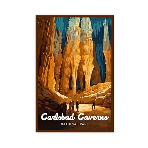 XVHOGAS Carlsbad Caverns National Park Reiseposter auf Leinwand, Poster, Schlafzimmer, Dekoration, Landschaft, Büro, Raumdekoration, Geschenk, 30 x 45 cm XVHOGAS Carlsbad Caverns National Park Reiseposter auf Leinwand, Poster, Schlafzimmer, Dekoration, Landschaft, Büro, Raumdekoration, Geschenk, 30 x 45 cm von XVHOGAS