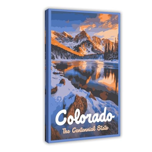 XVHOGAS Colorado Vintage-Reiseposter auf Leinwand, Wandkunst, Dekordruck, Gemälde für Wohnzimmer, Schlafzimmer, Dekoration, 40 x 60 cm XVHOGAS Colorado Vintage-Reiseposter auf Leinwand, Wandkunst, Dekordruck, Gemälde für Wohnzimmer, Schlafzimmer, Dekoration, 40 x 60 cm von XVHOGAS