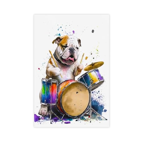 XVHOGAS Leinwandposter mit abstraktem Hund, der die Trommeln spielt, Wandkunst, Dekordruck, Bild Gemälde für Wohnzimmer, Schlafzimmer, Dekoration, 20 x 30 cm XVHOGAS Leinwandposter mit abstraktem Hund, der die Trommeln spielt, Wandkunst, Dekordruck, Bild Gemälde für Wohnzimmer, Schlafzimmer, Dekoration, 20 x 30 cm von XVHOGAS