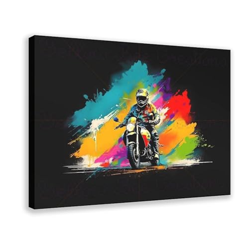 XVHOGAS Leinwandposter mit buntem Graffiti, bespritzter Motorradfahrer, Wandkunst, Dekordruck, Bild Gemälde für Wohnzimmer, Schlafzimmer, Dekoration, 20 x 30 cm XVHOGAS Leinwandposter mit buntem Graffiti, bespritzter Motorradfahrer, Wandkunst, Dekordruck, Bild Gemälde für Wohnzimmer, Schlafzimmer, Dekoration, 20 x 30 cm von XVHOGAS