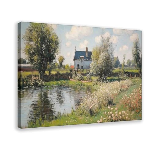 XVHOGAS Ölgemälde auf Leinwand, Motiv: Frühlingsgarten, Landhaus, Wandkunst, Dekordruck, Bild Gemälde für Wohnzimmer, Schlafzimmer, Dekoration, 20 x 30 cm XVHOGAS Ölgemälde auf Leinwand, Motiv: Frühlingsgarten, Landhaus, Wandkunst, Dekordruck, Bild Gemälde für Wohnzimmer, Schlafzimmer, Dekoration, 20 x 30 cm von XVHOGAS